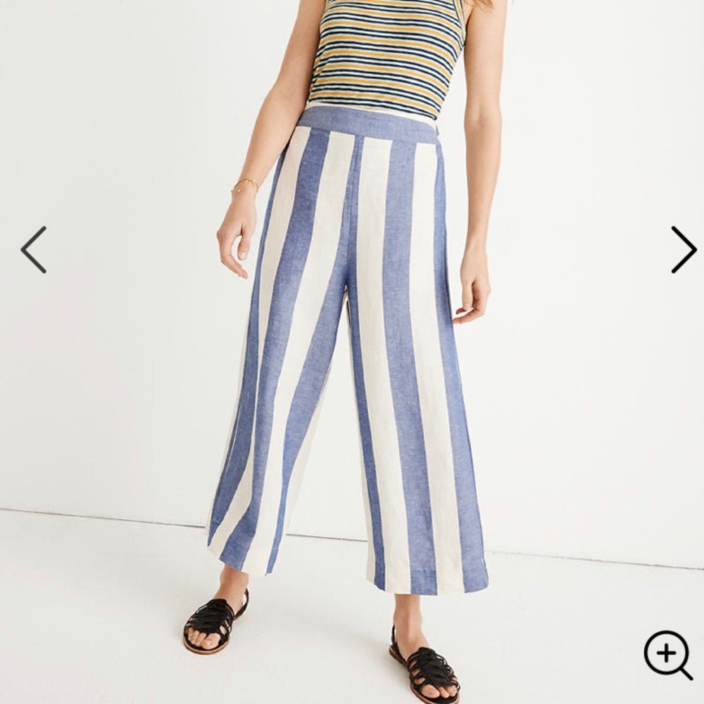Madewell Huston Pull-On Crop Pants in Stripe - Picture 8 of 9